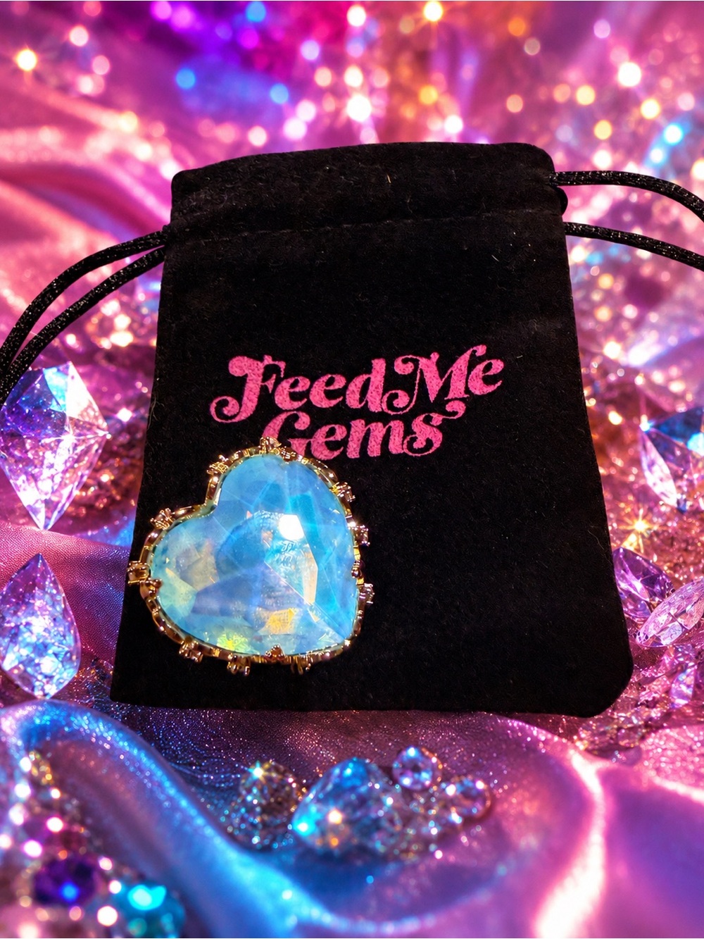 Feed Me Gems Blue Opal Brooch ! Gorgeous